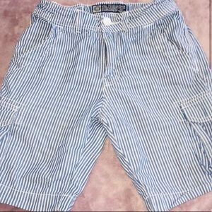 BARE DENIM DIVISION boy’s striped cargo shorts 7/8